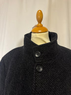 Manteau long gris en laine
