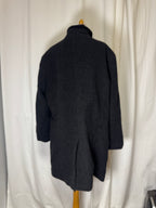 Manteau long gris en laine