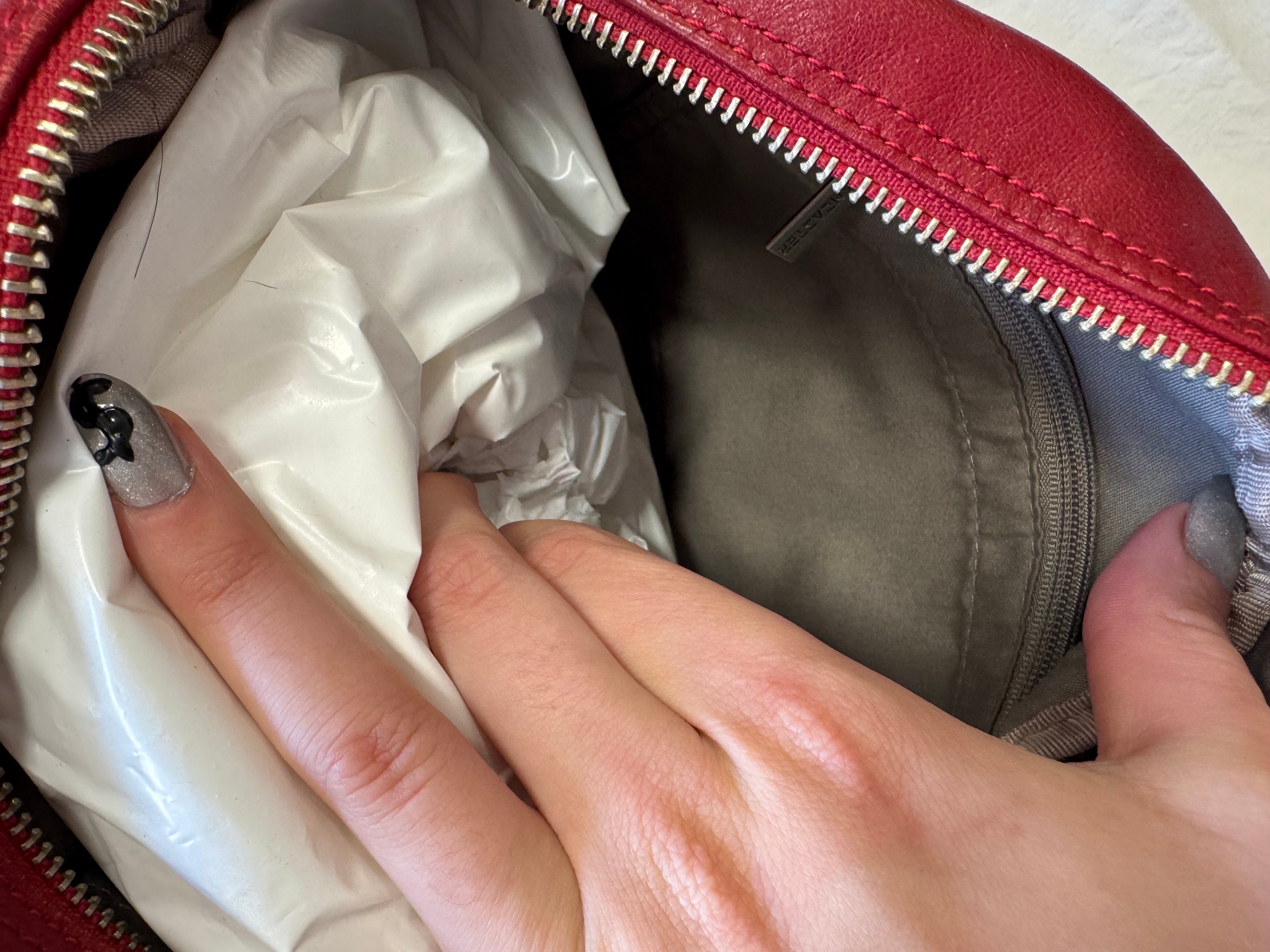 Sac en cuir rouge Lancaster