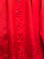 Chemise rouge à motifs