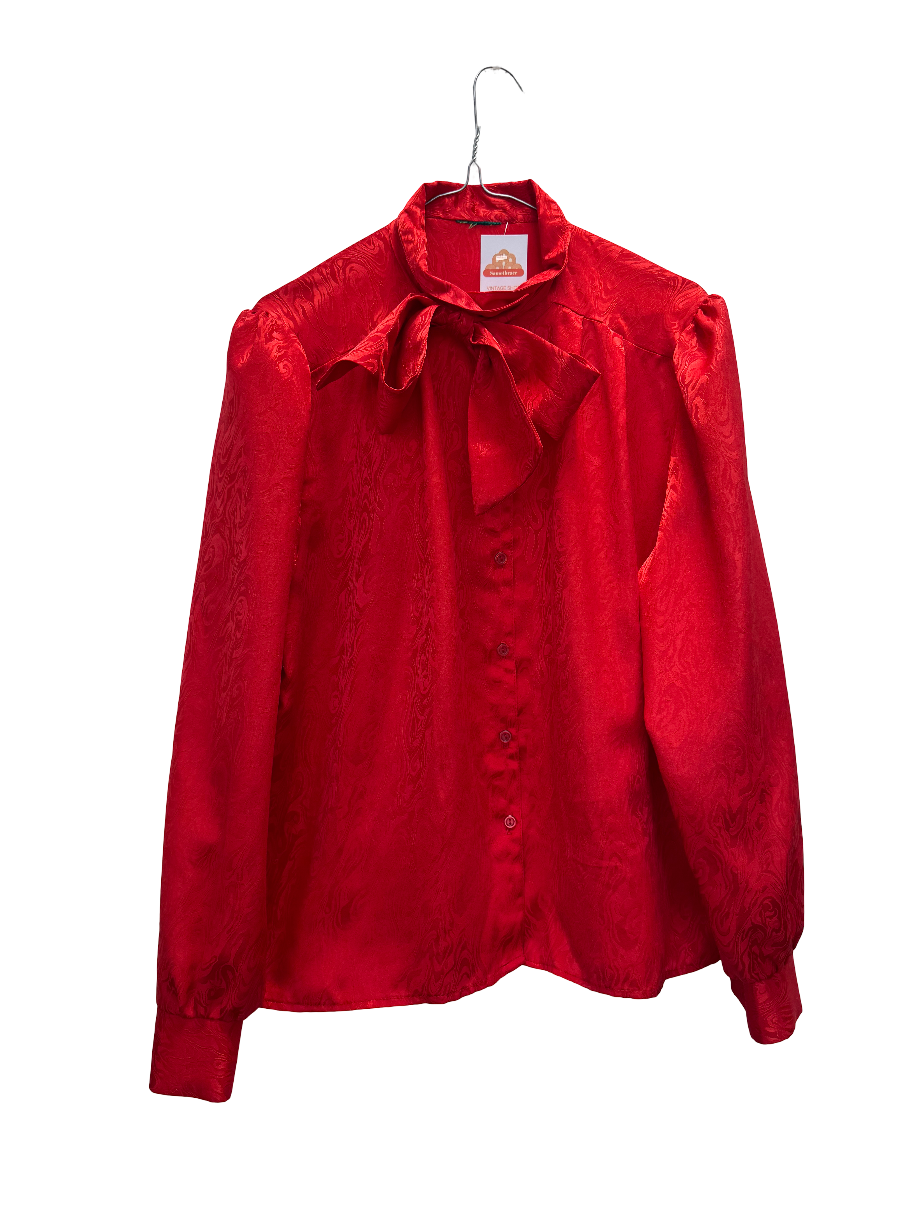 Chemise rouge à motifs