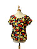 Chemise à fleurs 80s