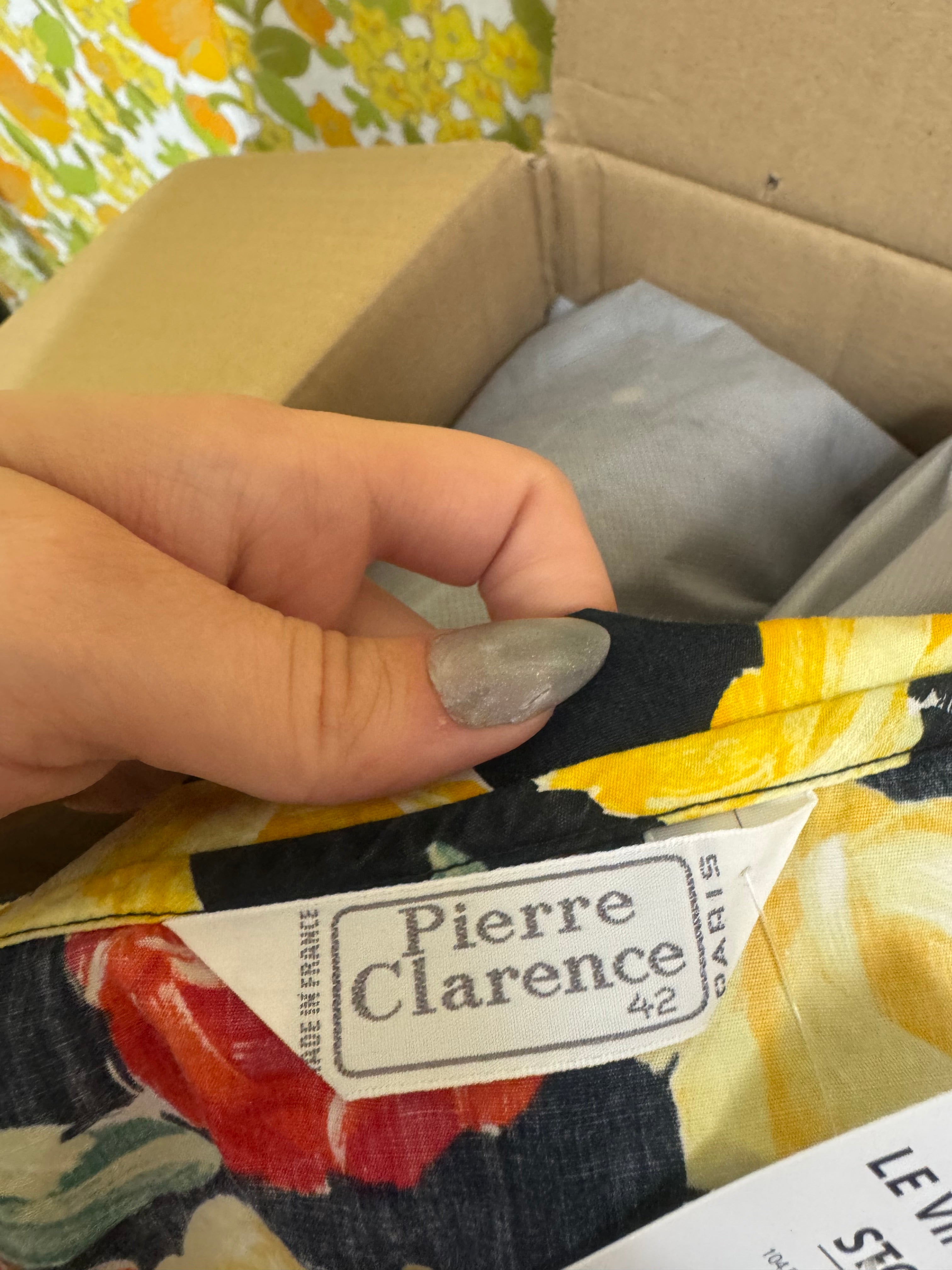 Chemise à fleurs 80s