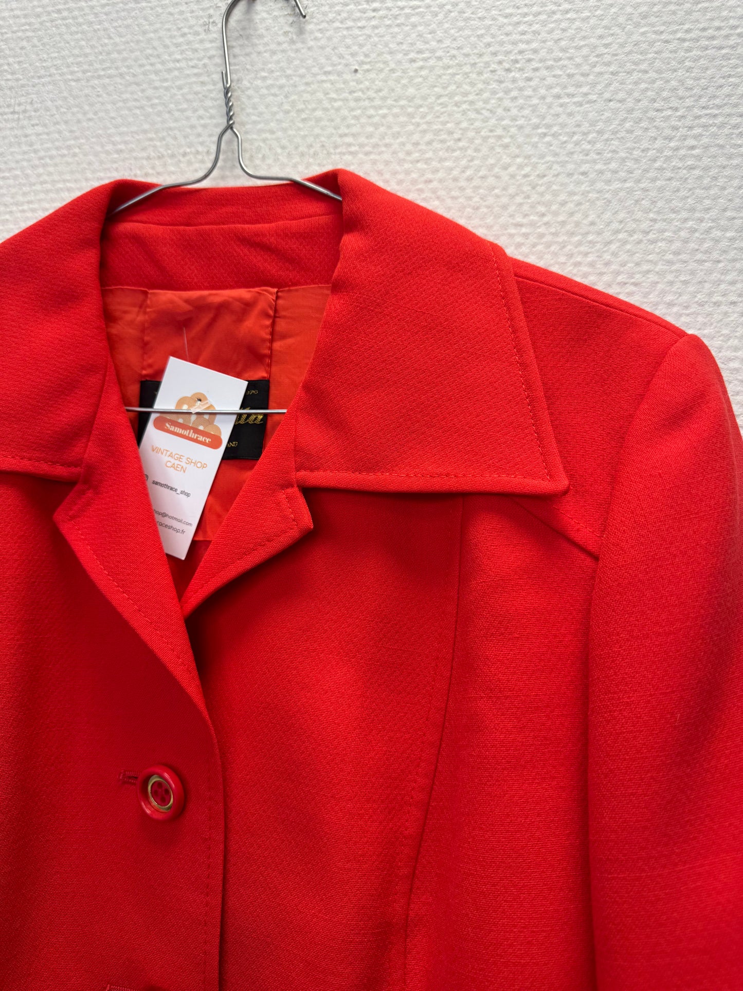 Veste courte rouge 70s