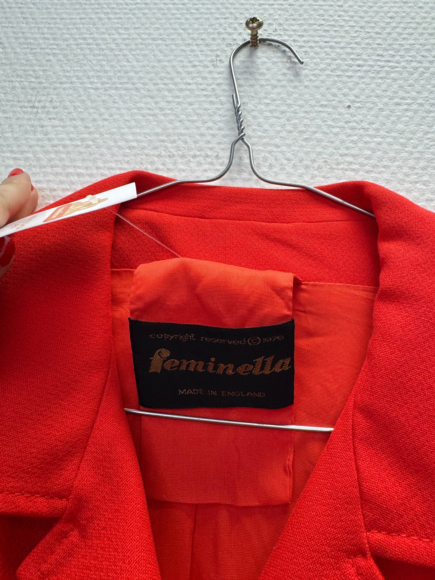 Veste courte rouge 70s