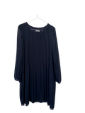 Robe plissée bleu marine