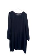 Robe plissée bleu marine