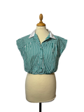 Chemise courte à rayures