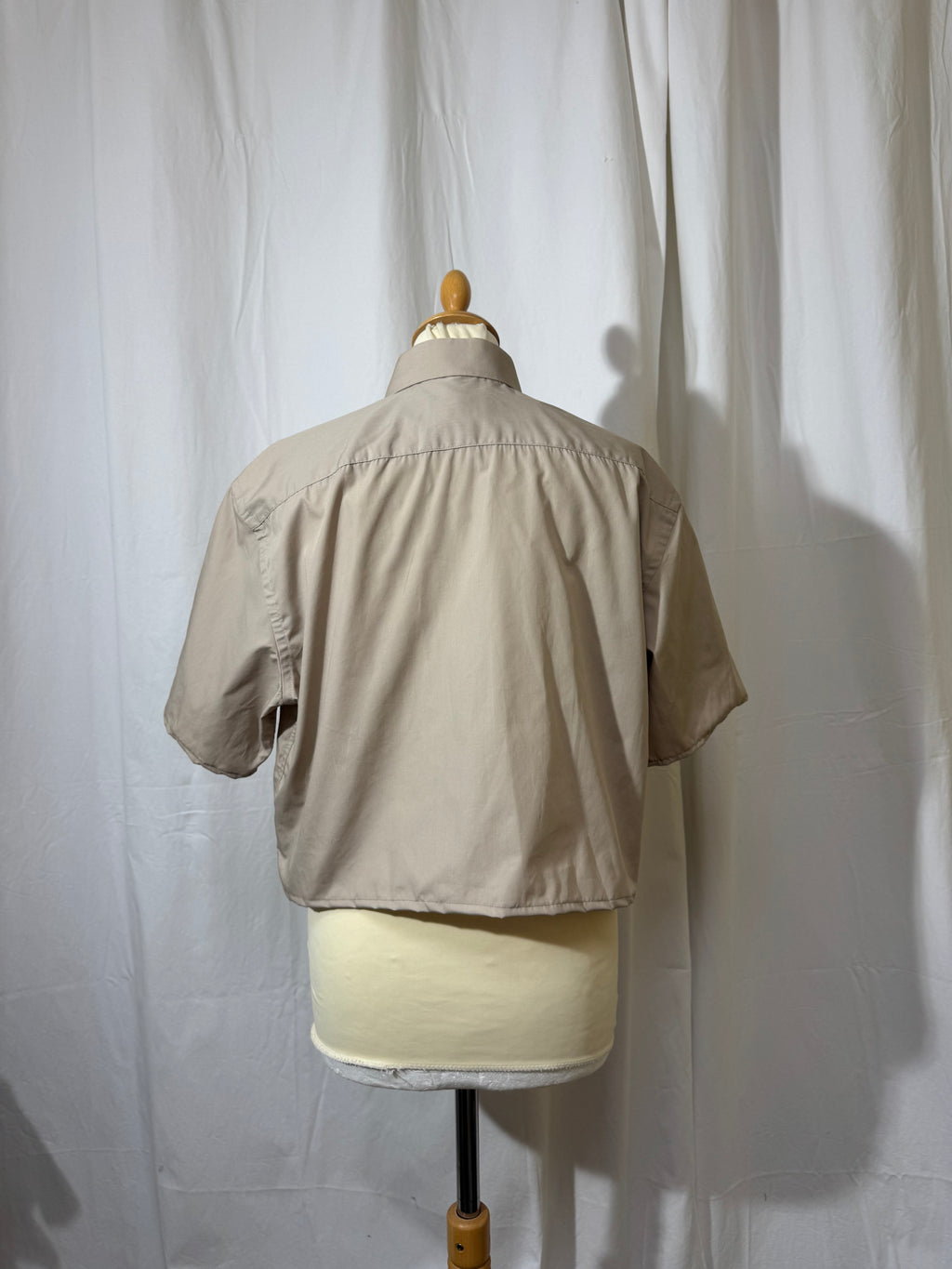 Chemise courte beige