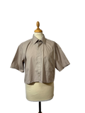 Chemise courte beige
