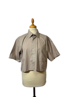 Chemise courte beige