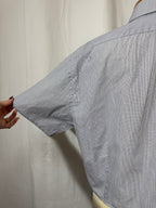 Chemise courte bleu