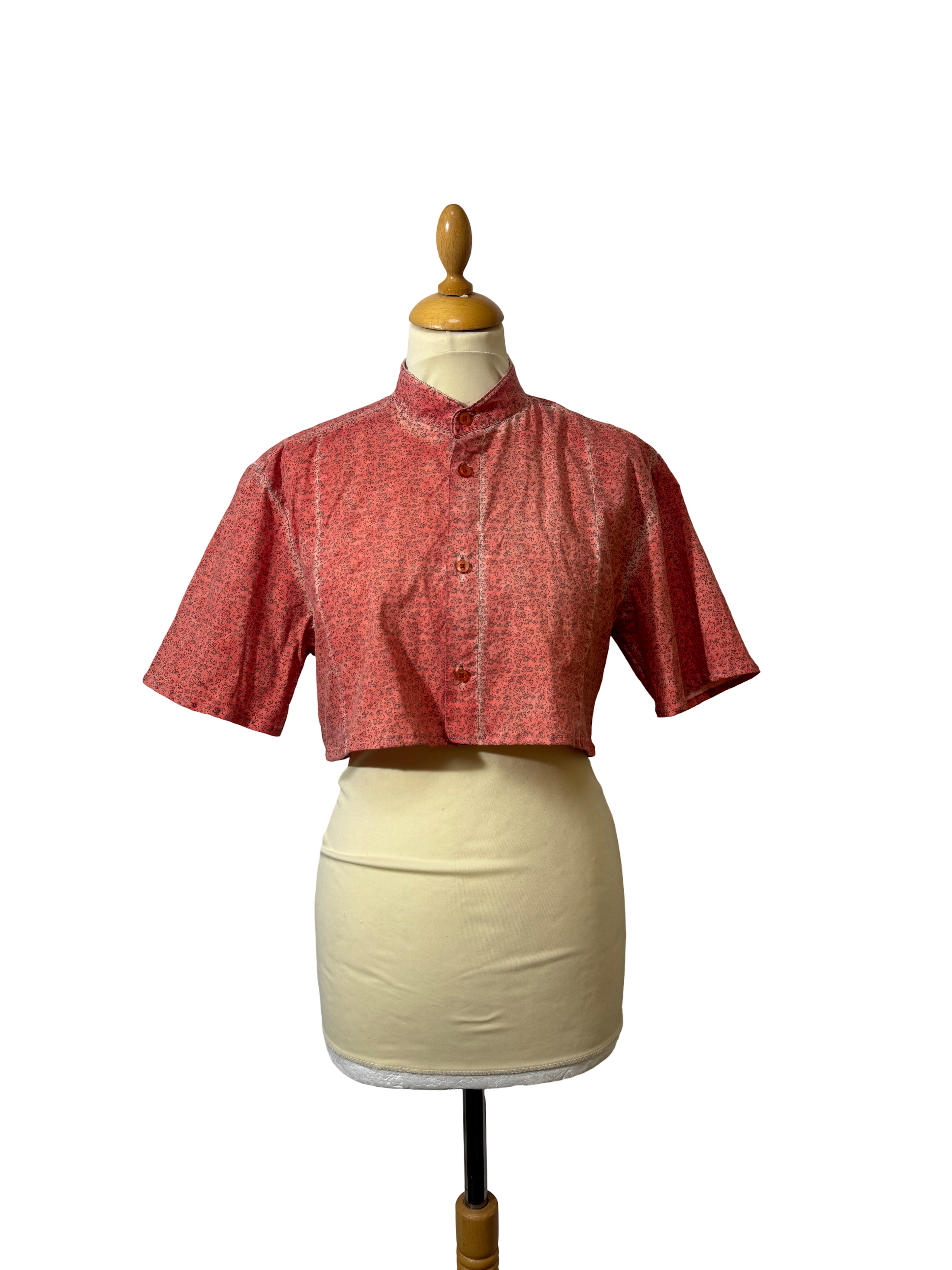 Chemise courte à fleurs