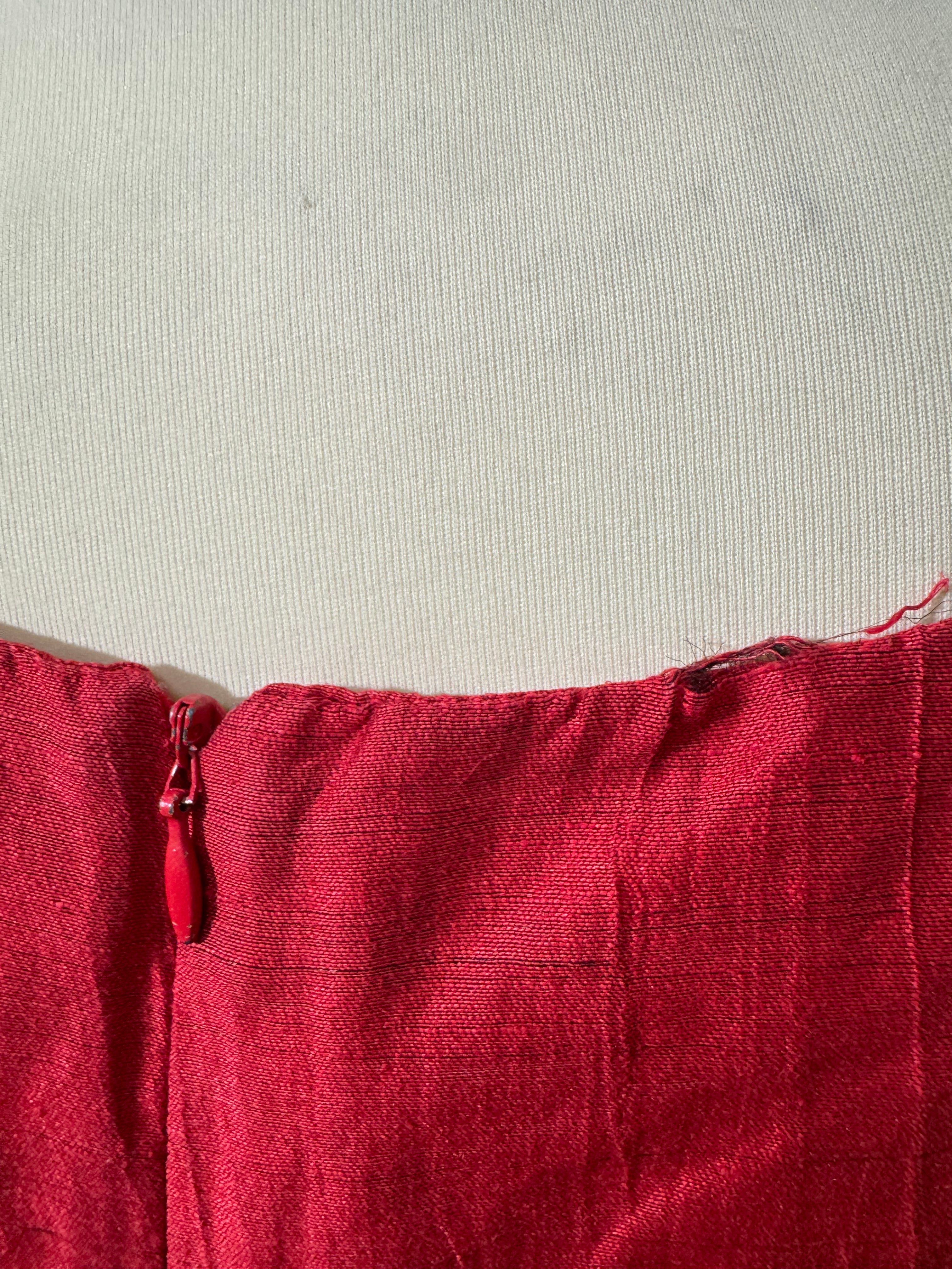 Blouse en lin rouge