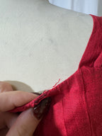 Blouse en lin rouge
