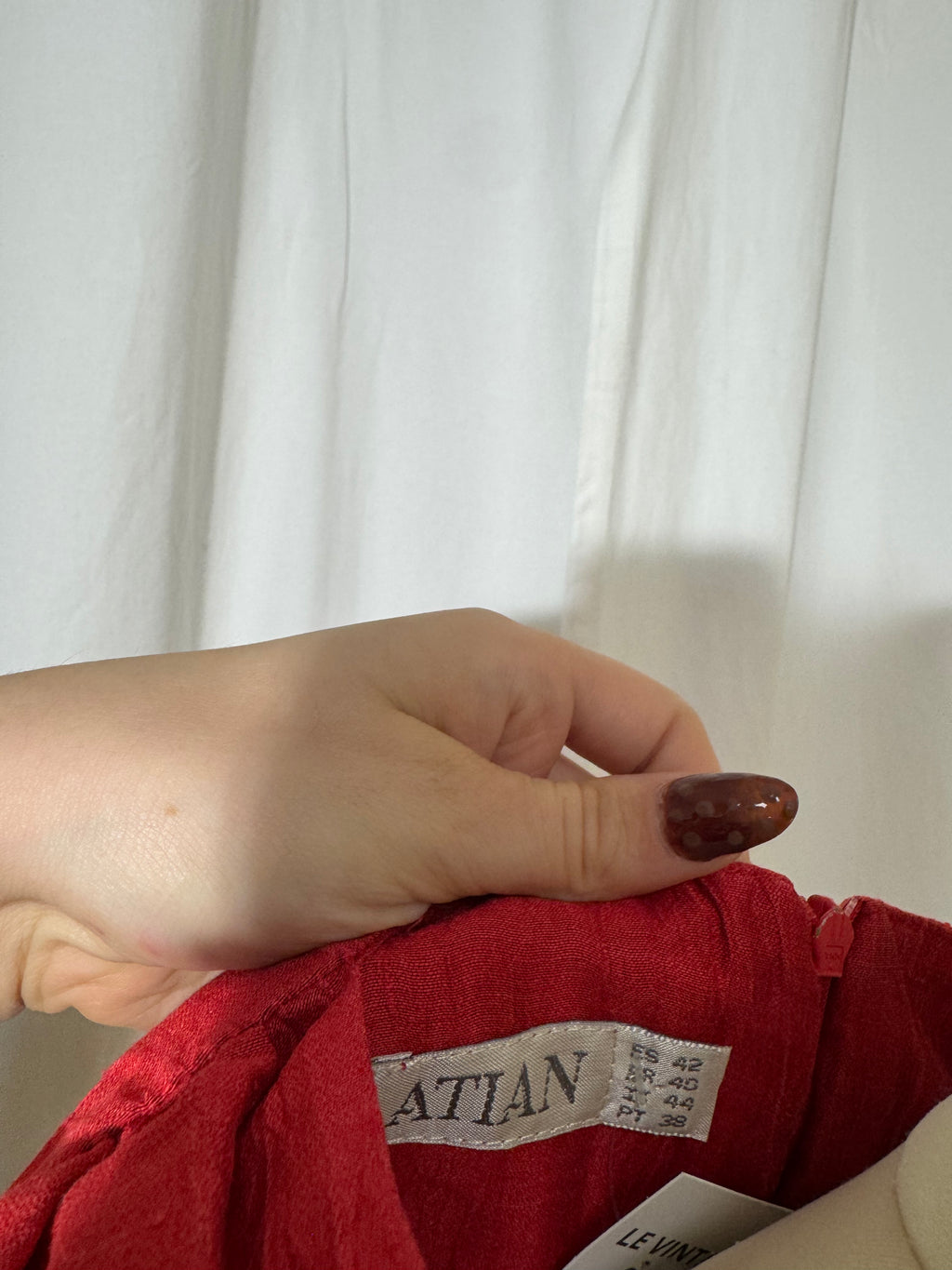 Blouse en lin rouge