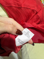 Blouse en lin rouge