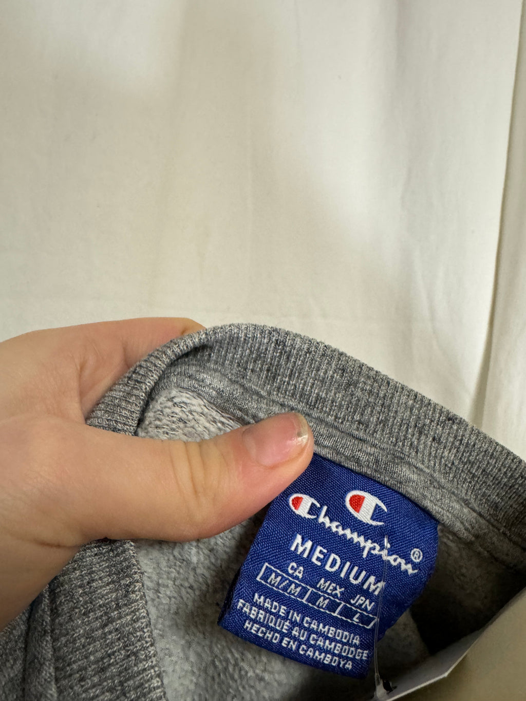 Sweat gris champion