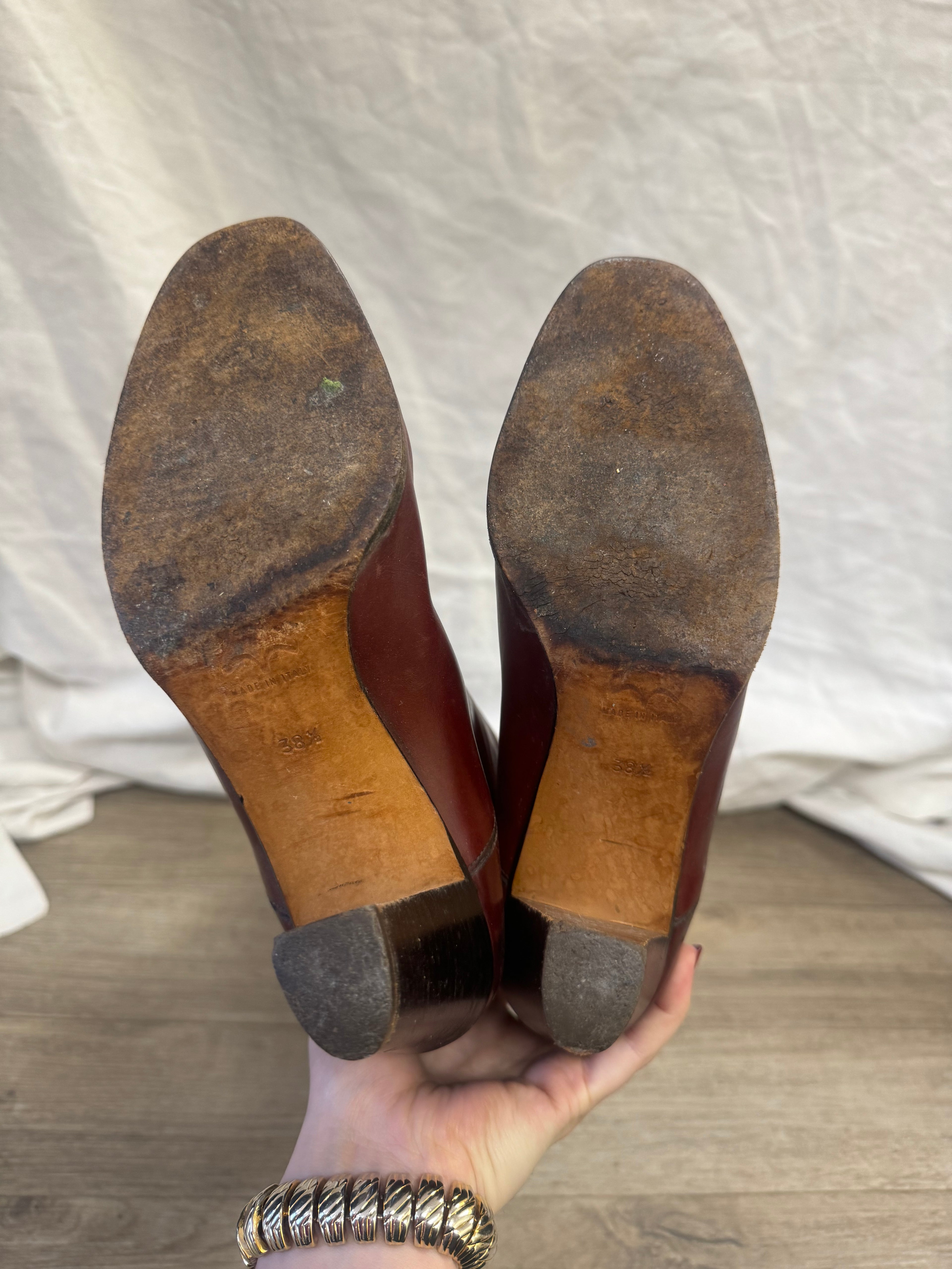 Bottes en cuir 70s