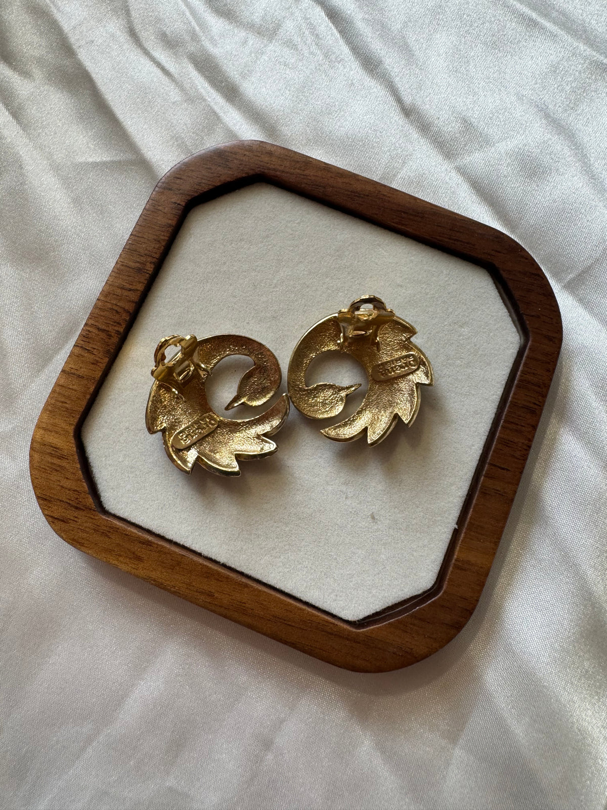 Boucles d'oreilles cygne