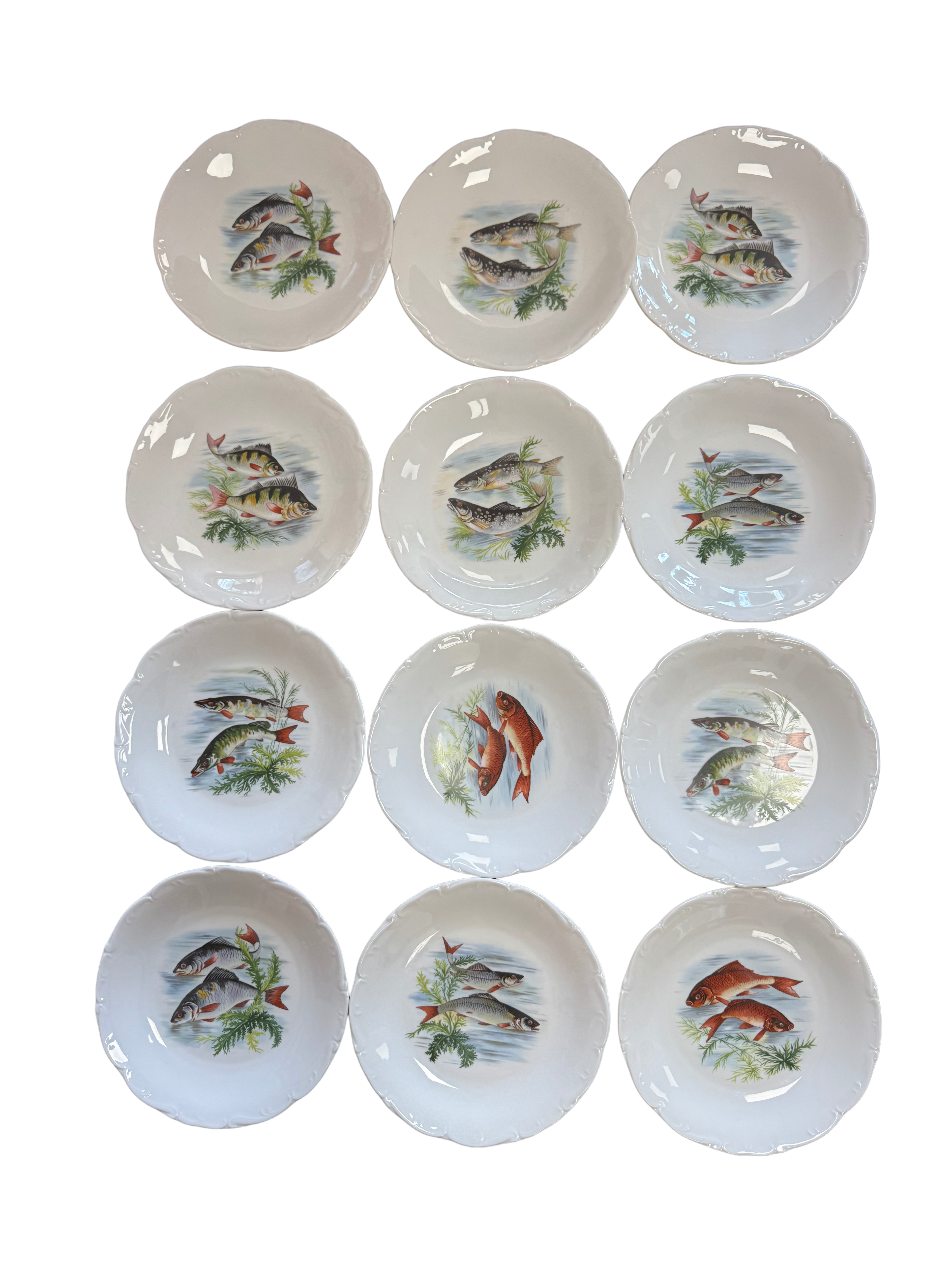 Service à poisson en porcelaine