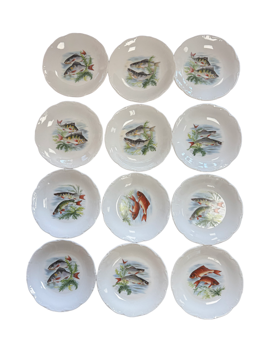 Service à poisson en porcelaine