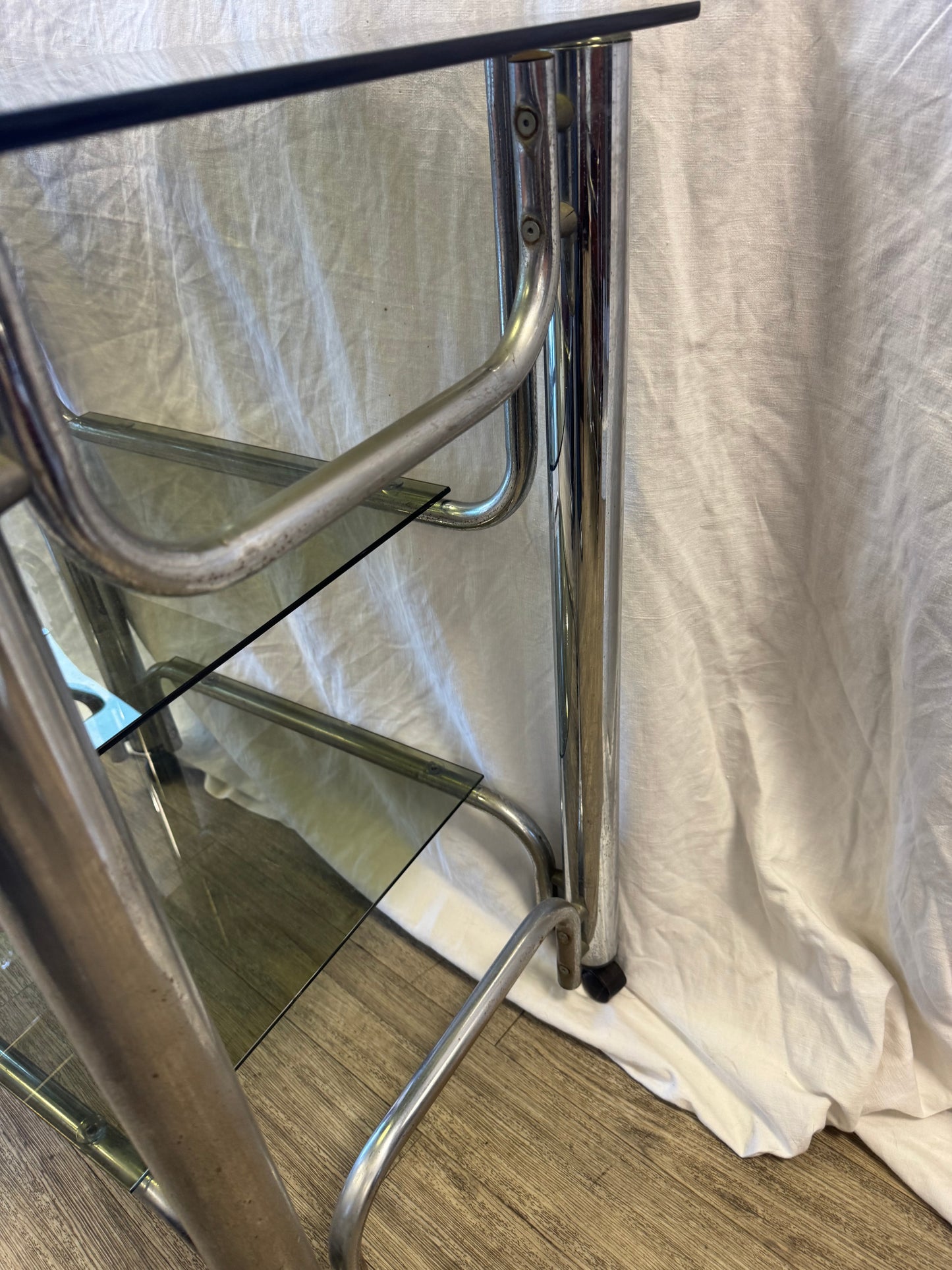 Desserte à roulettes 70s