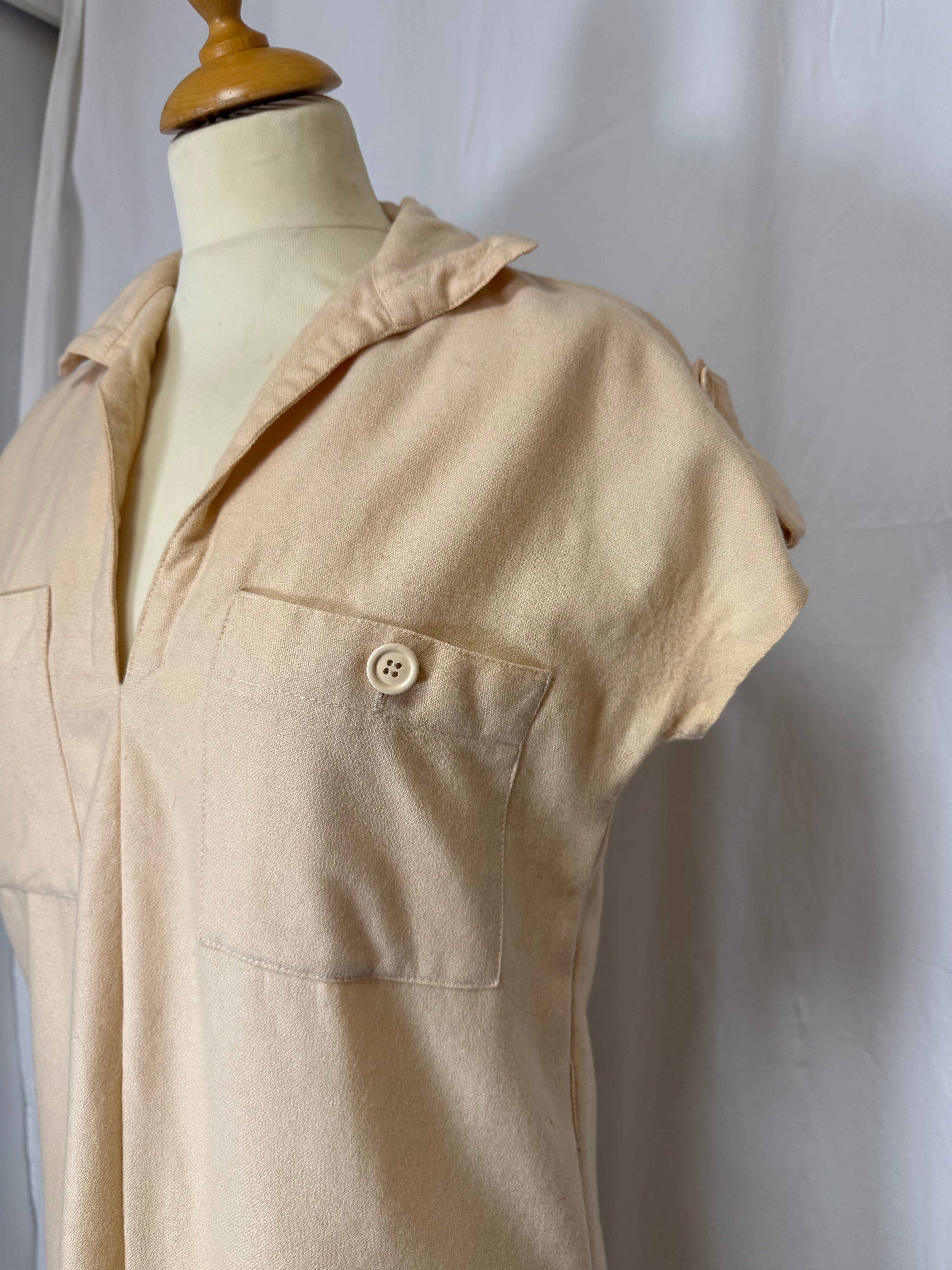 Robe longue beige