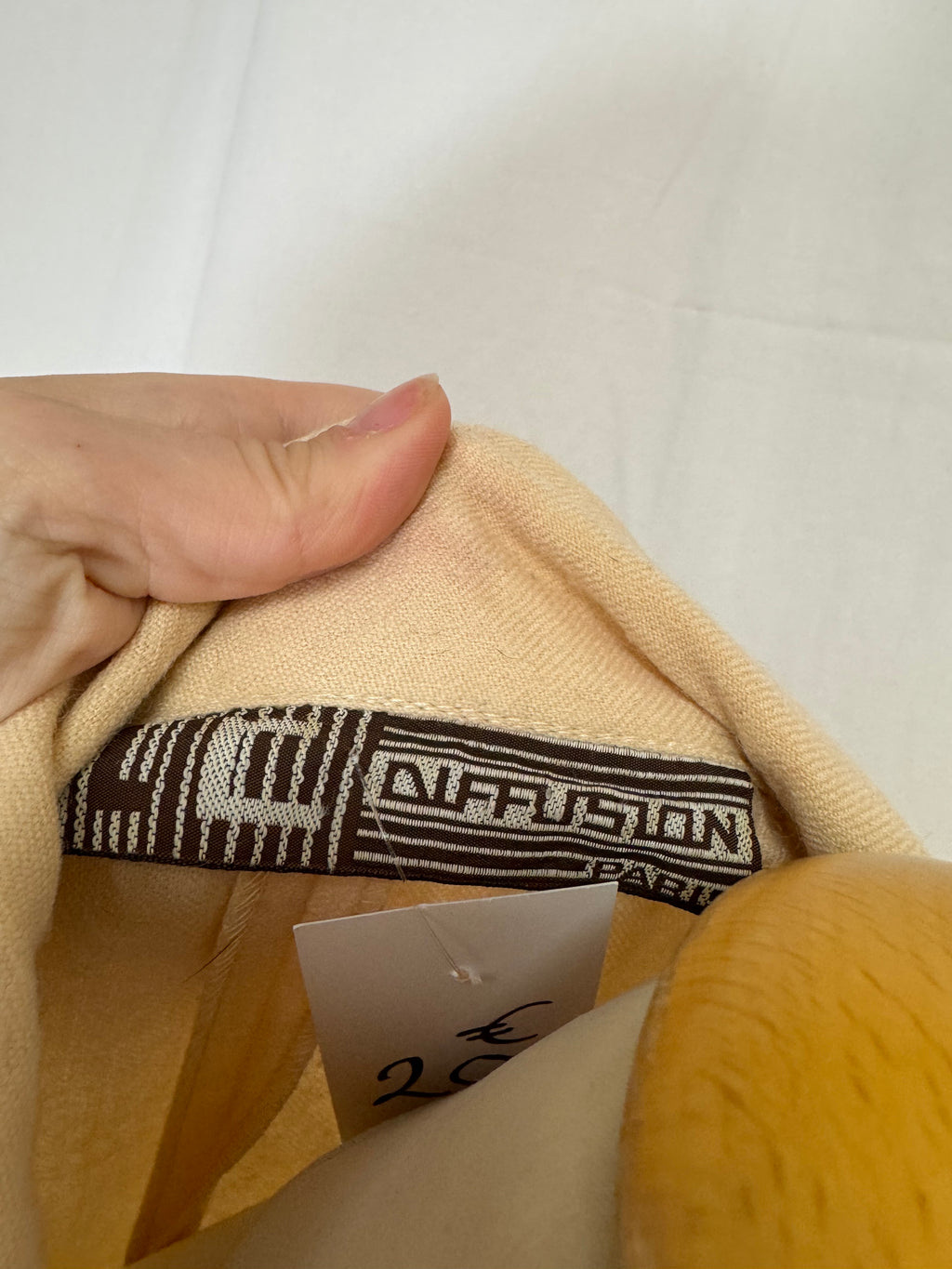 Robe longue beige