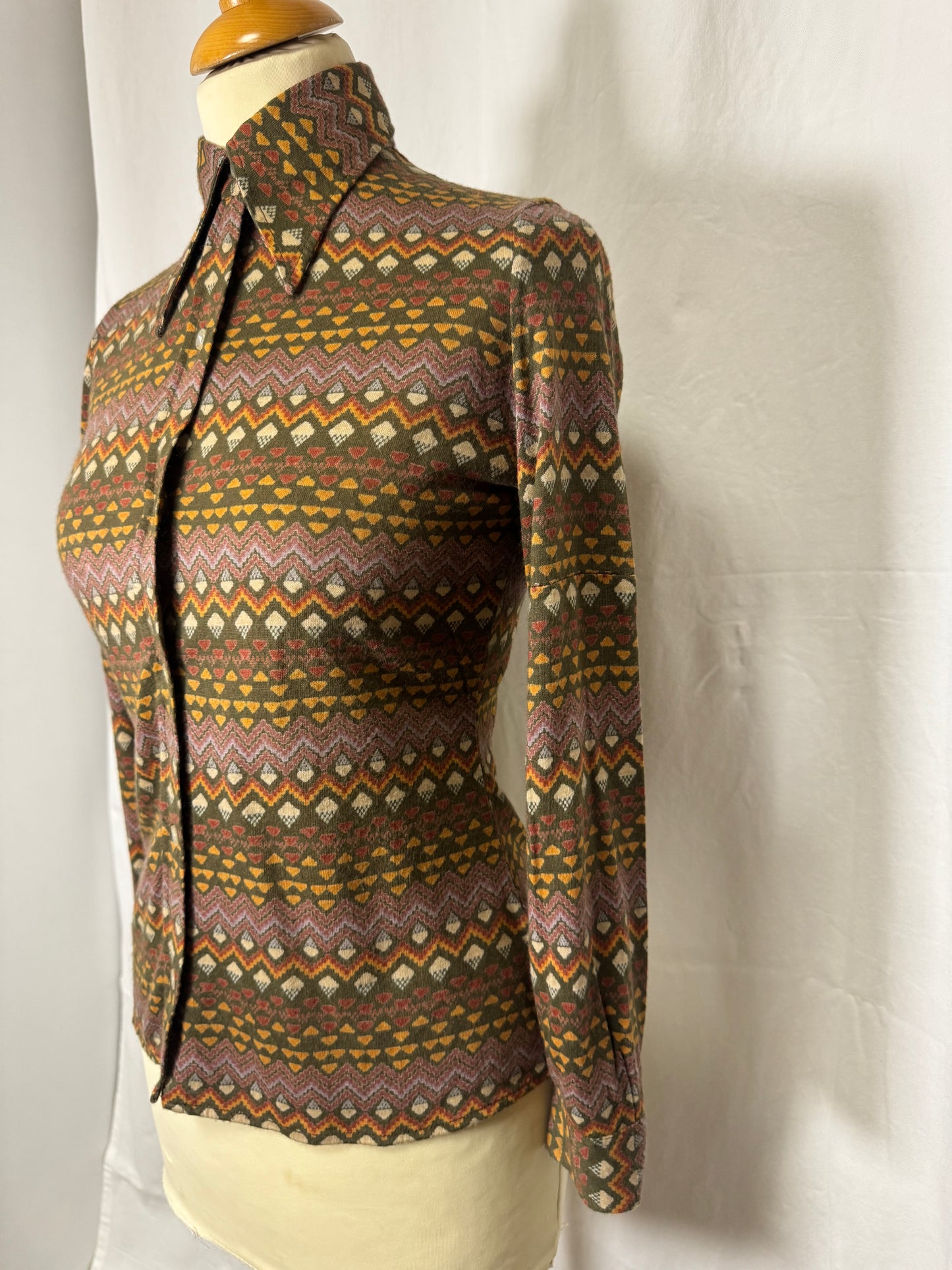 Chemise à motifs 70s