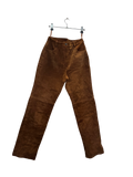 Pantalon en cuir marron
