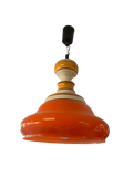 Lustre en opaline et céramique 70s