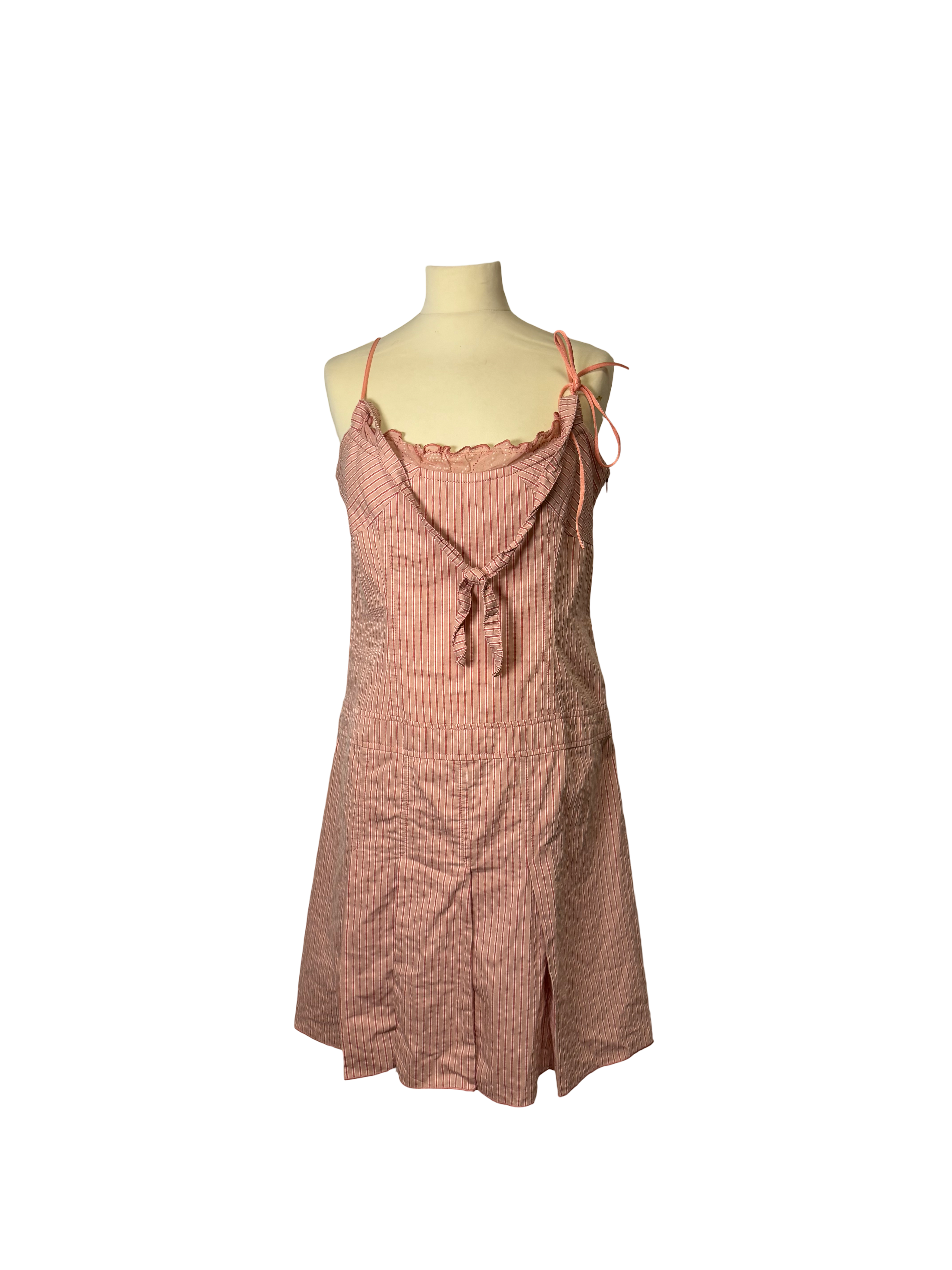 Robe à rayures rose