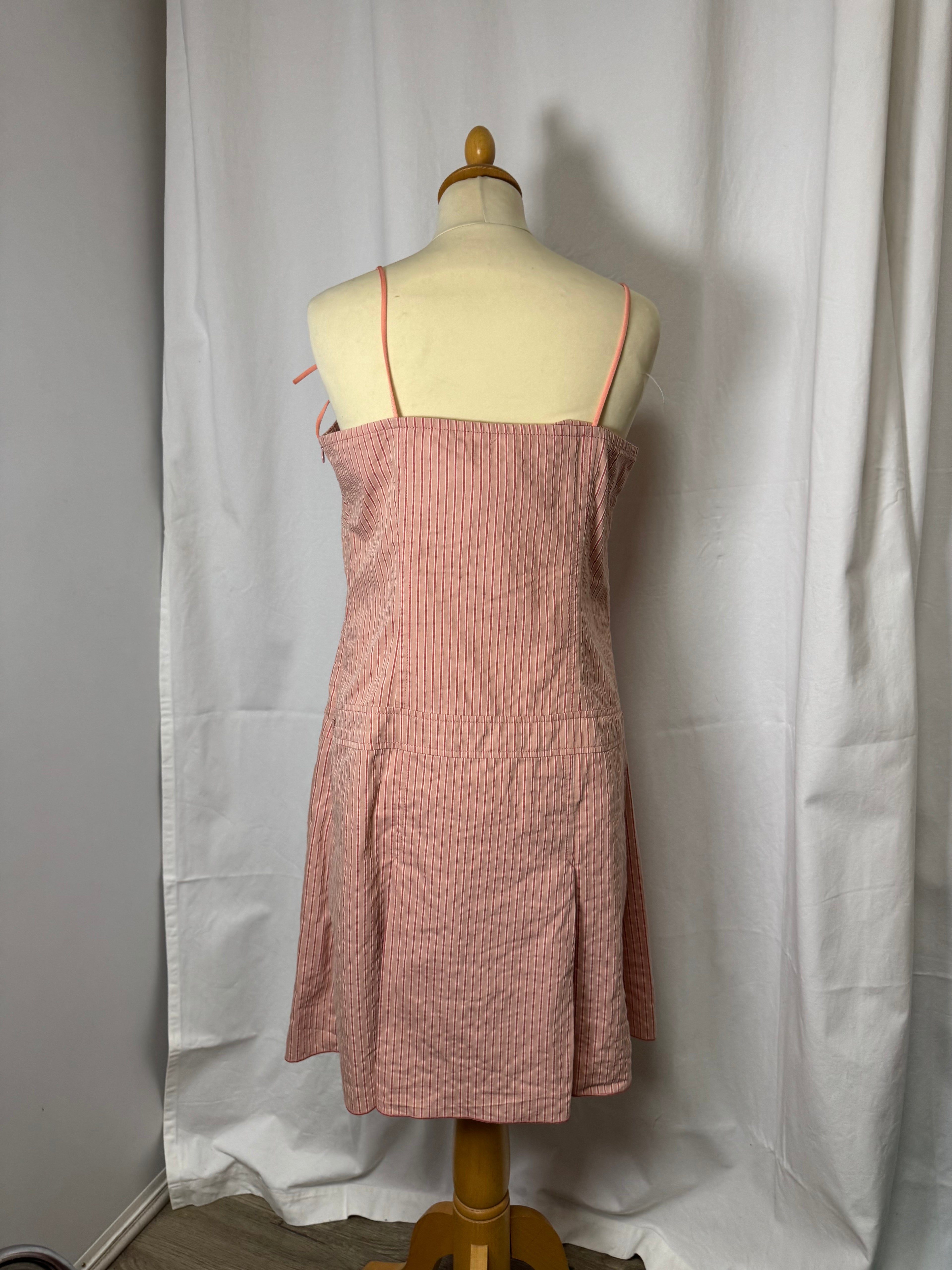 Robe à rayures rose