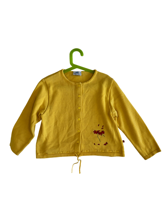 Gilet brodé jaune