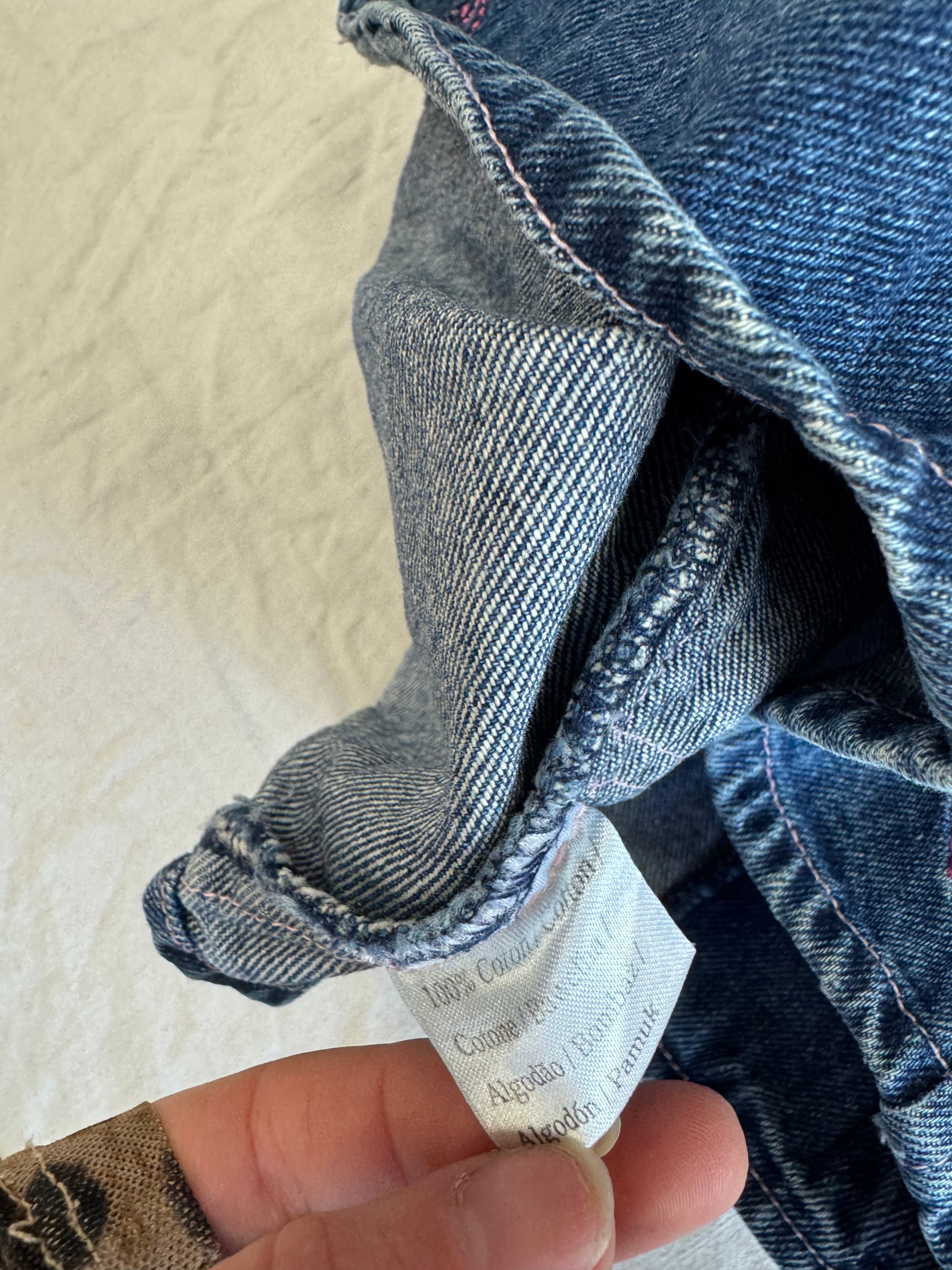 Veste en jean brodée