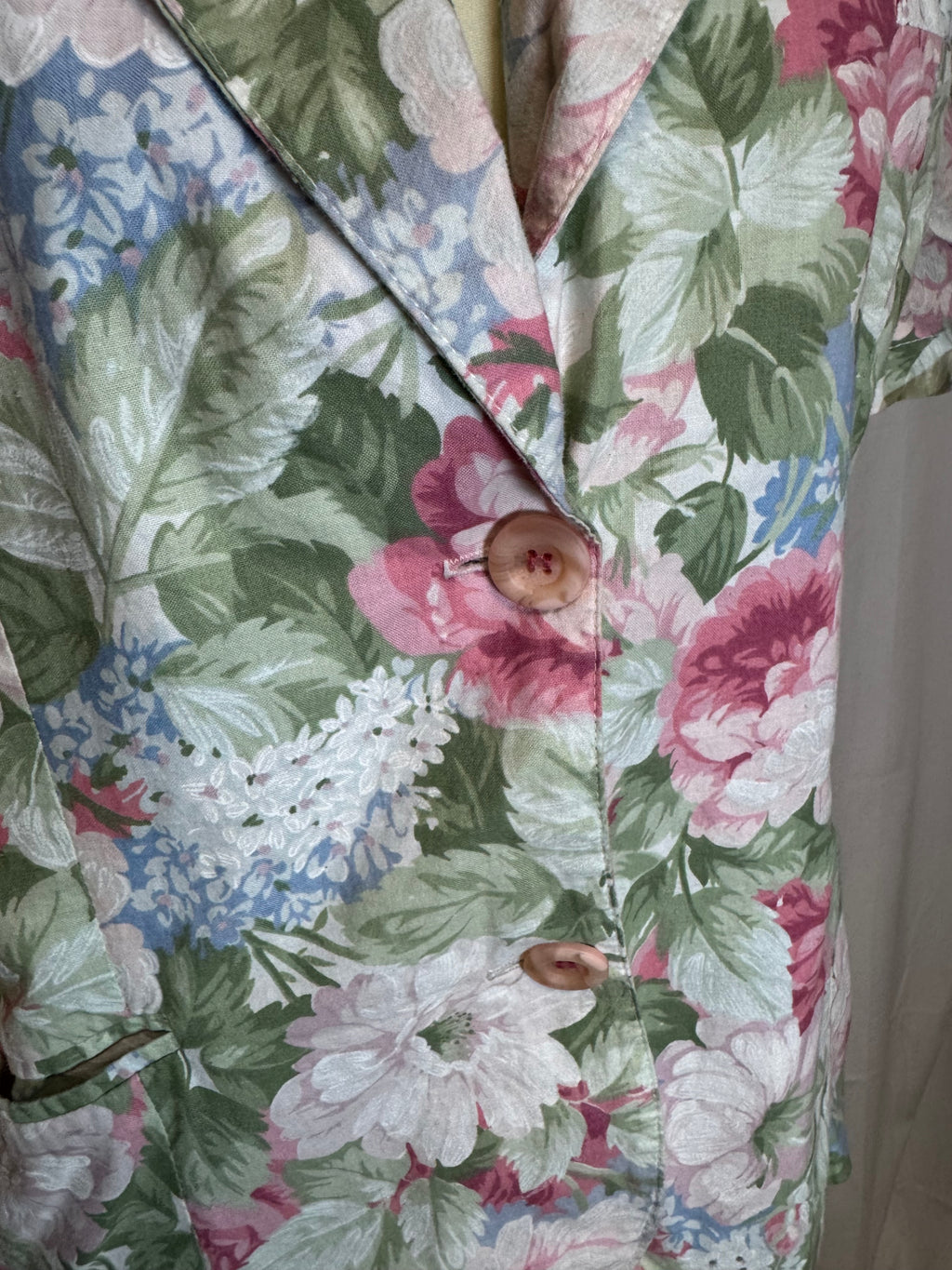 Veste à fleurs 80s