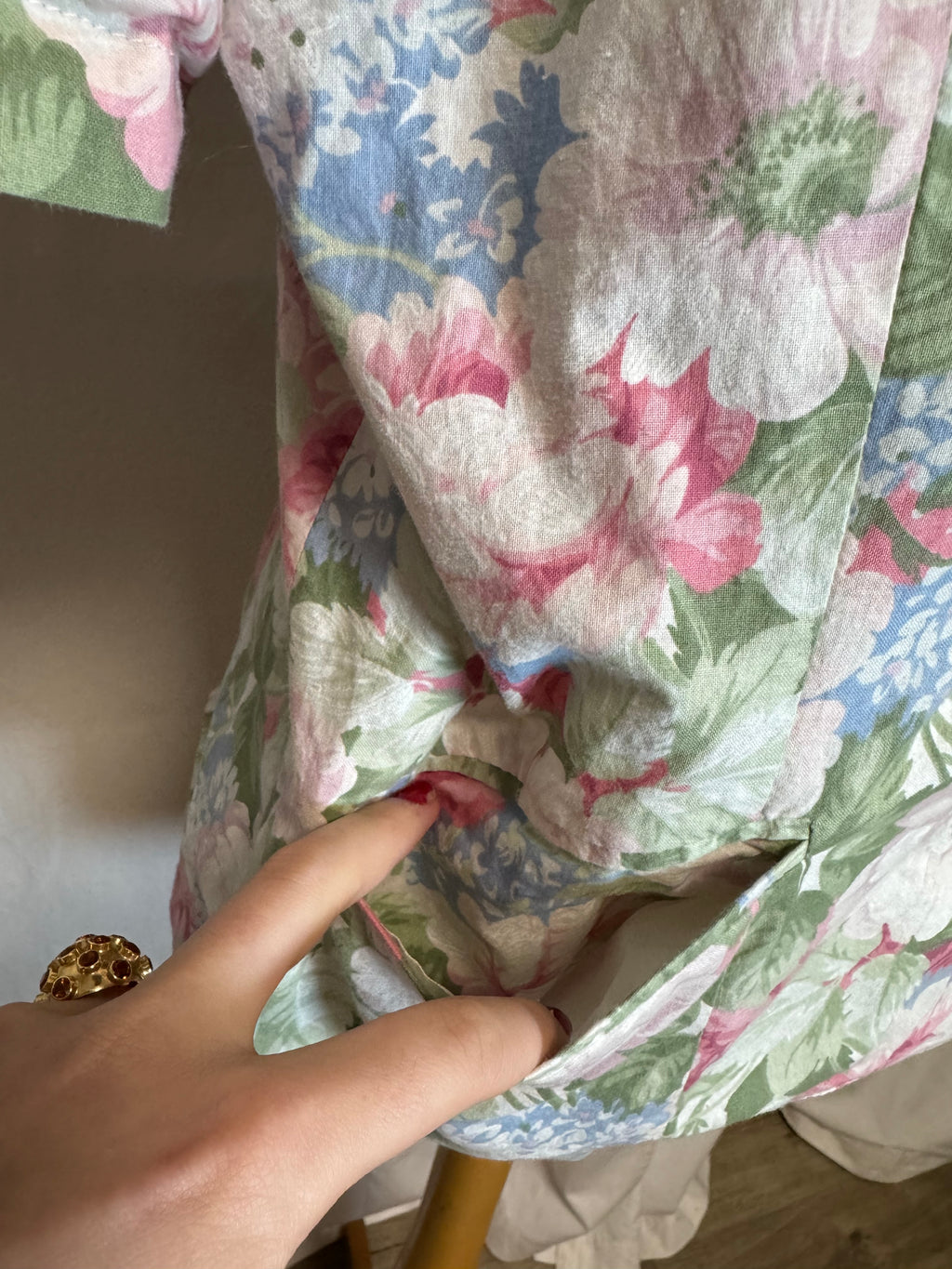 Veste à fleurs 80s