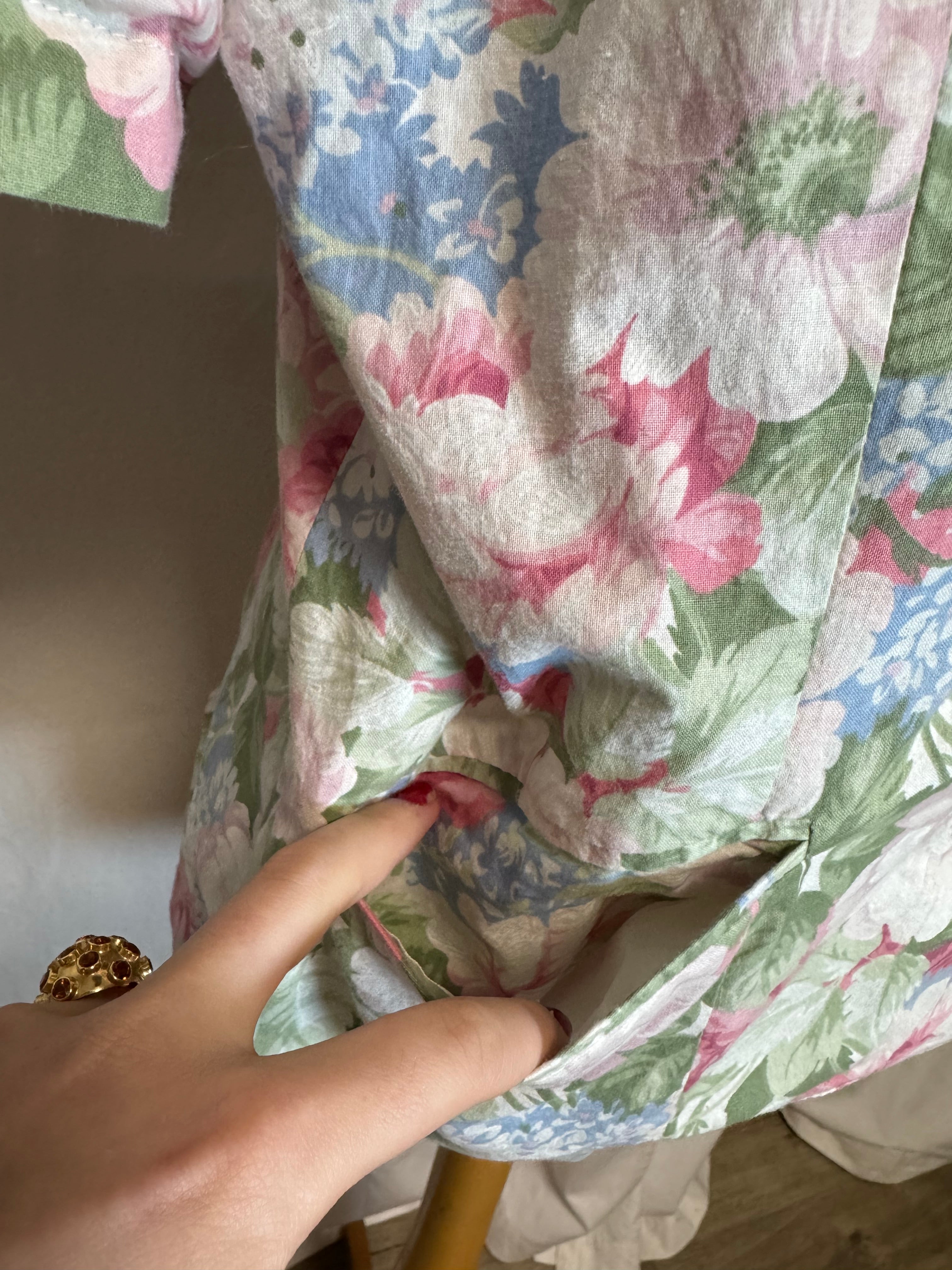 Veste à fleurs 80s