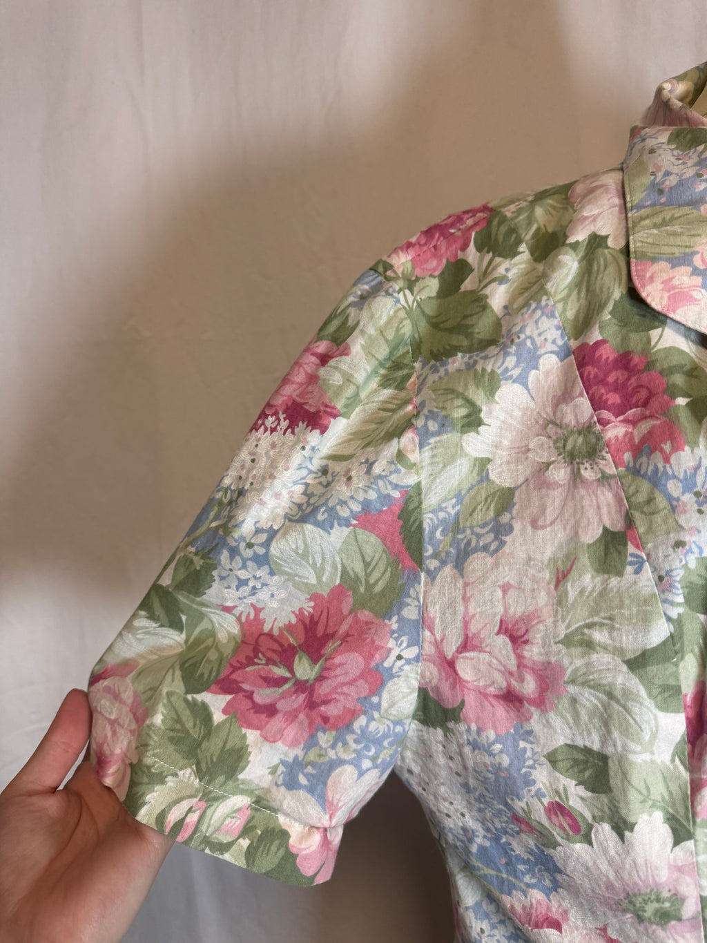 Veste à fleurs 80s