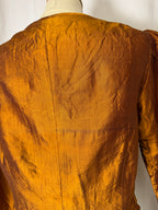 Chemise en soie orange