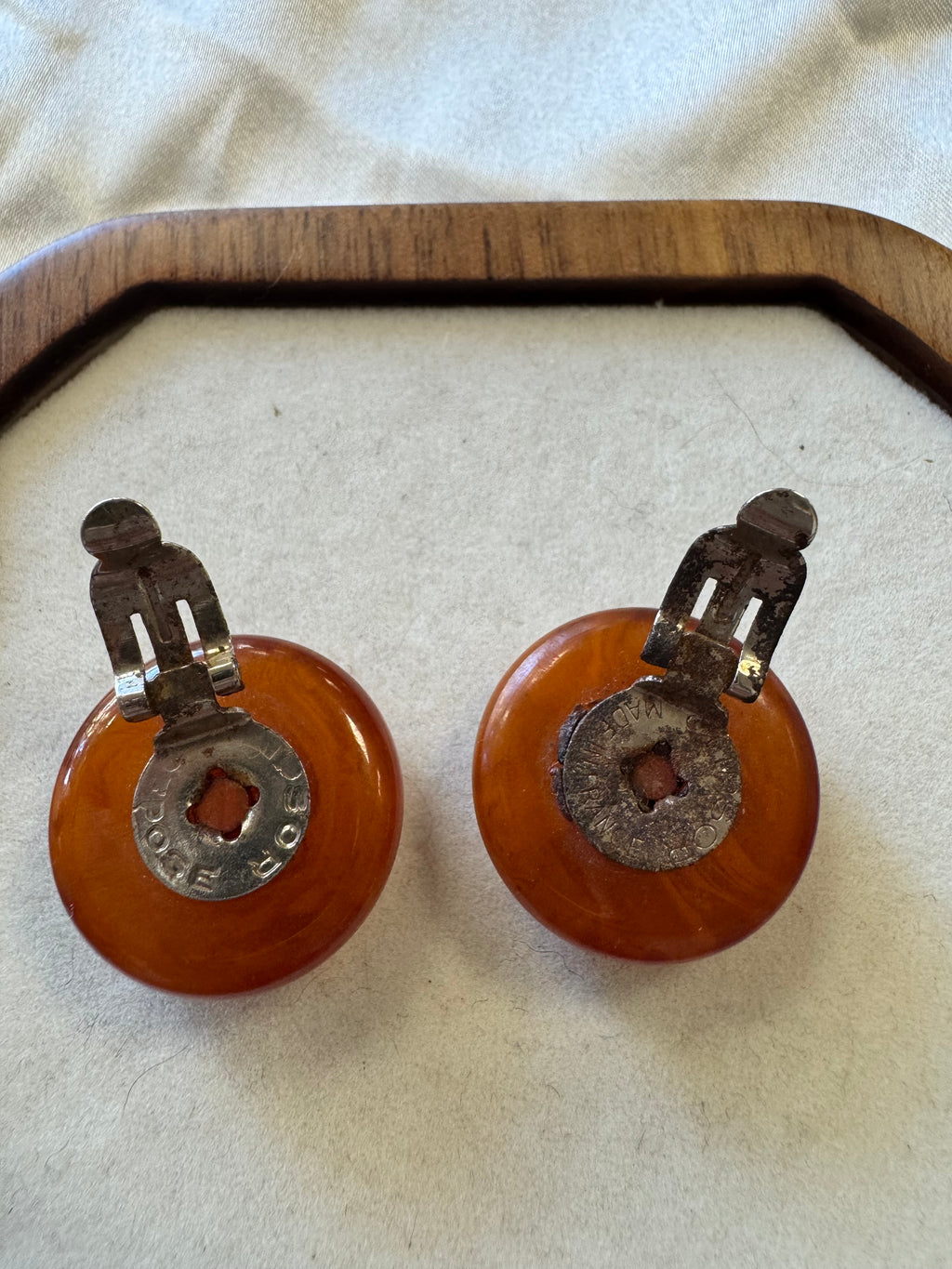 Boucles d'oreilles marron