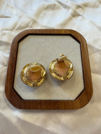 Boucles d'oreilles marron