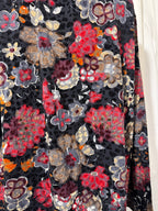 Chemise à fleurs en velours