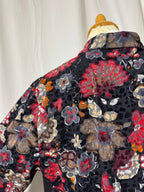 Chemise à fleurs en velours
