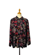 Chemise à fleurs en velours
