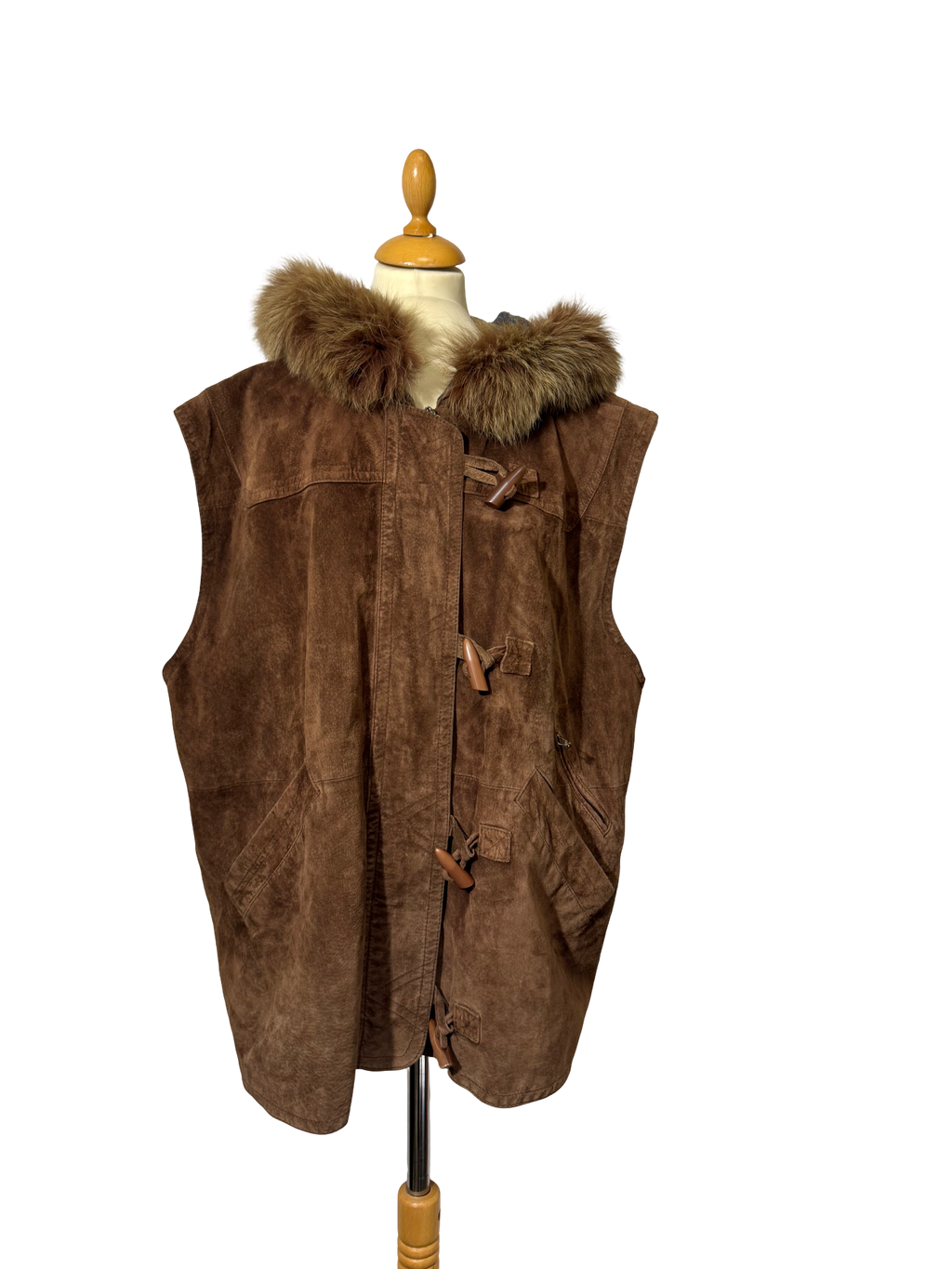 Veste en cuir sans manches