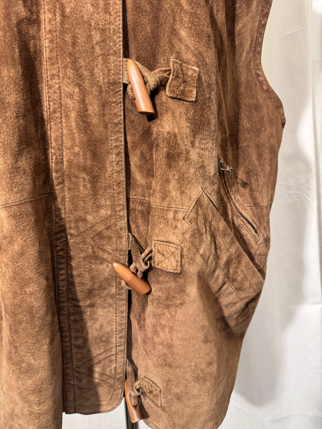 Veste en cuir sans manches