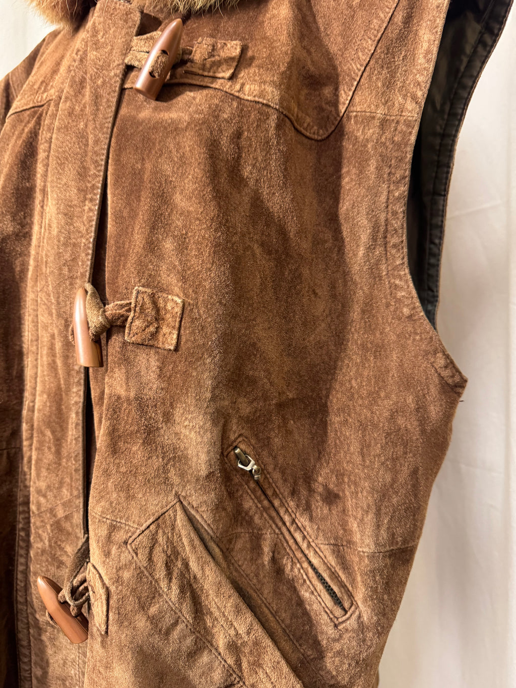 Veste en cuir sans manches