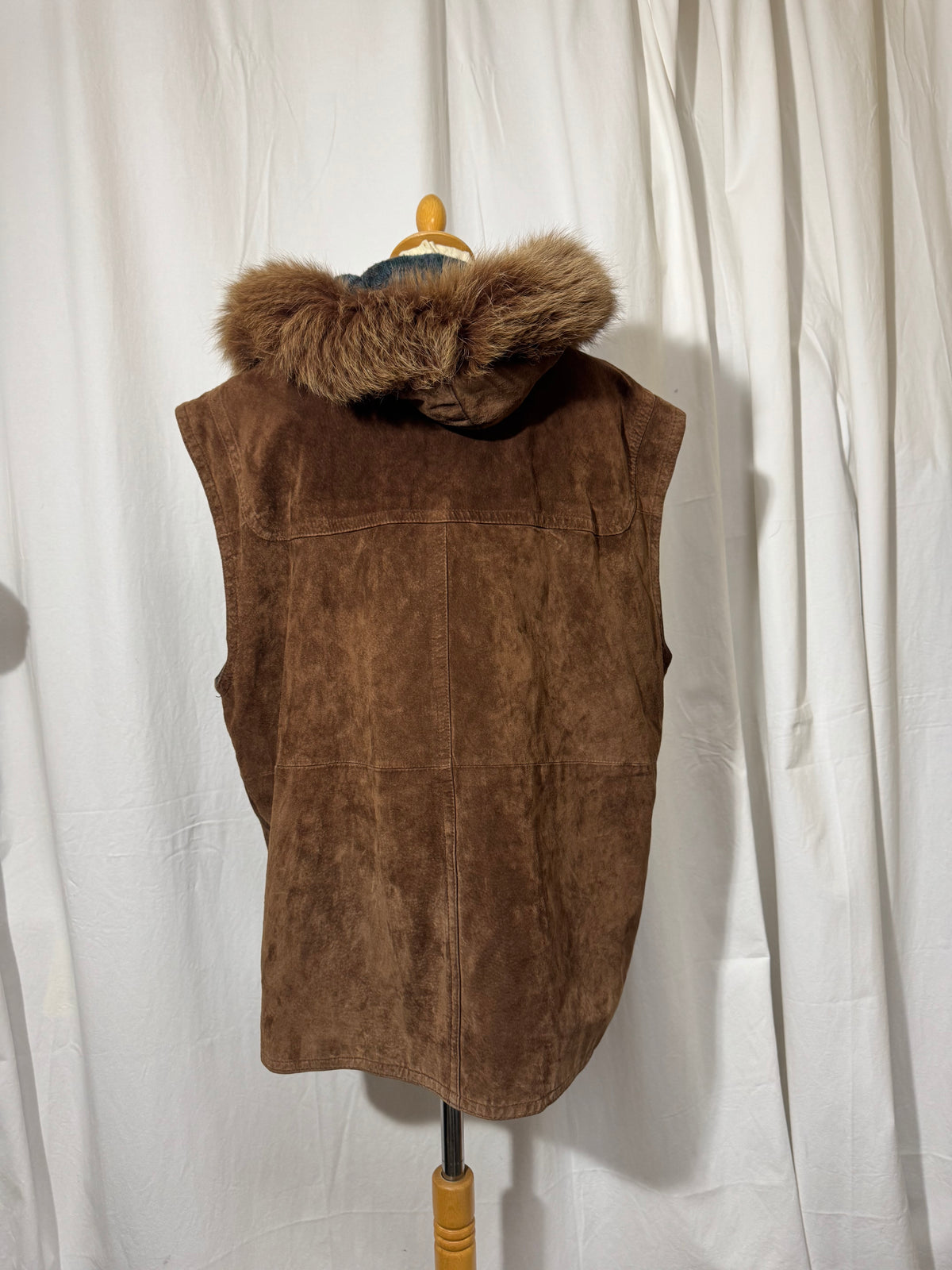 Veste en cuir sans manches